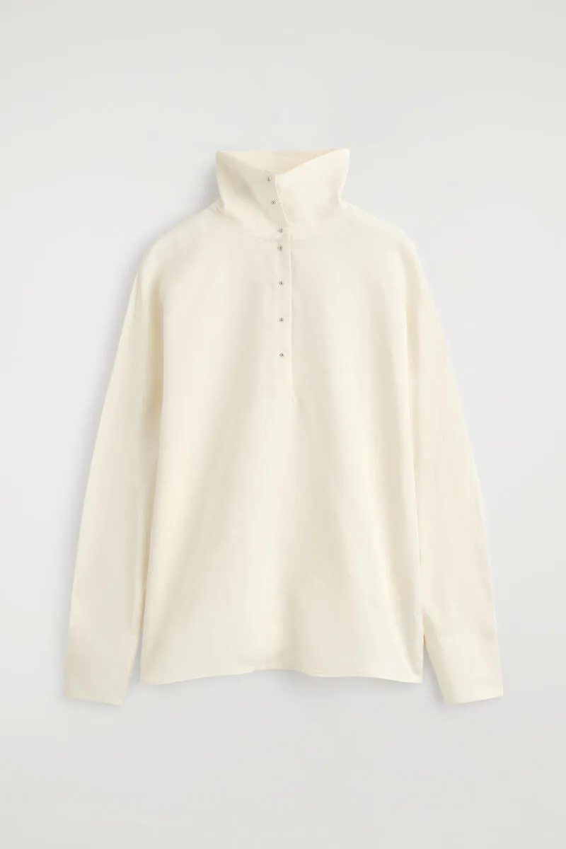 Stud-Detail Mock-Neck Blouse by COS