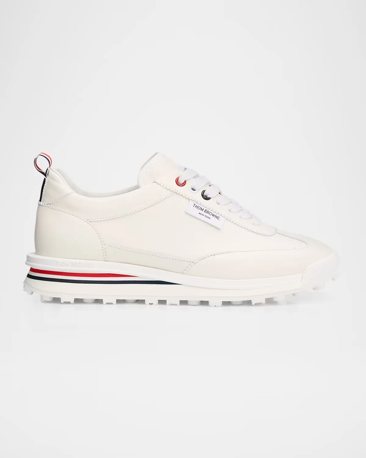 Soft Tech Leather Runner Sneakers by Thom Browne