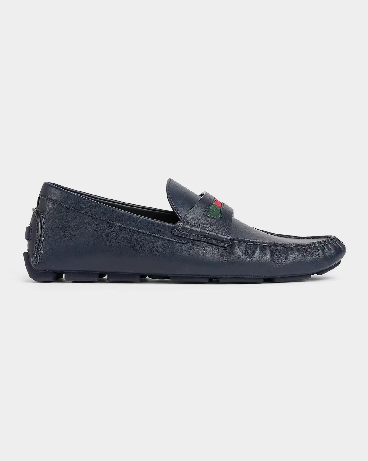 Leather Moc-Toe Drivers by Gucci