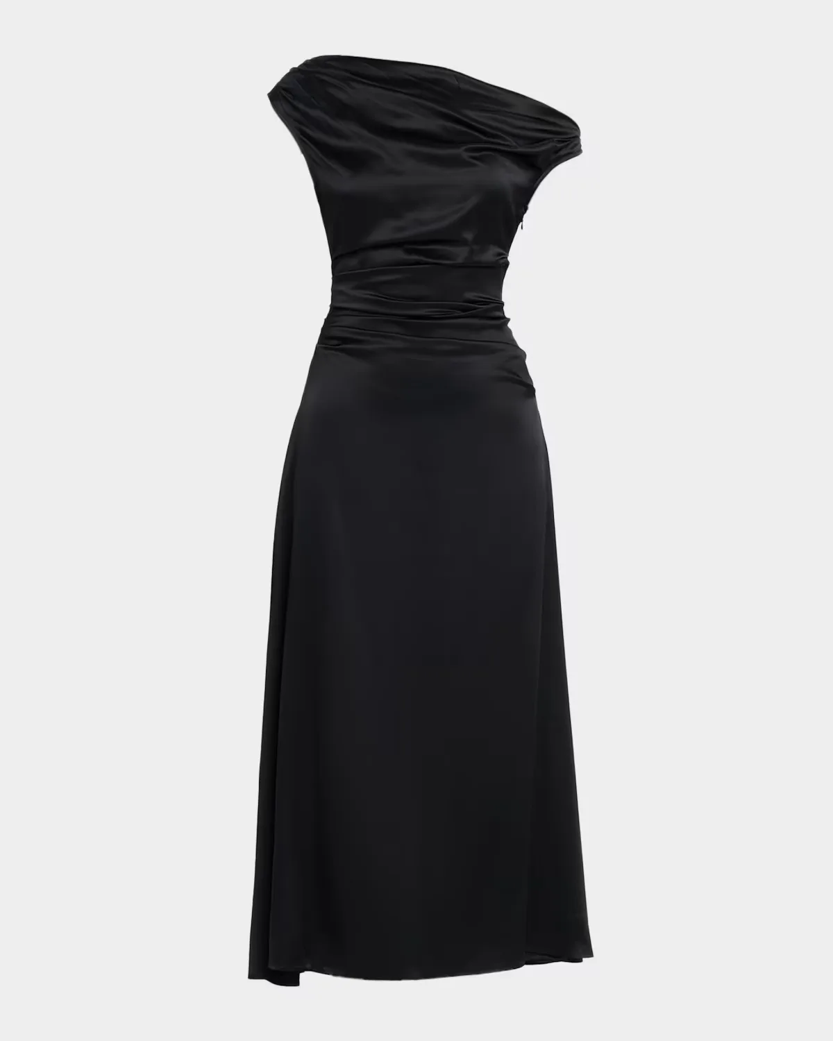 Phare Draped Silk Midi Dress by STAUD