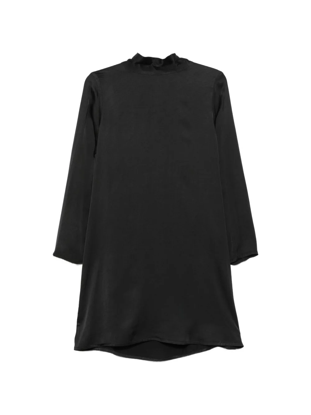 Bow-Detail Long-Sleeve Mini Dress