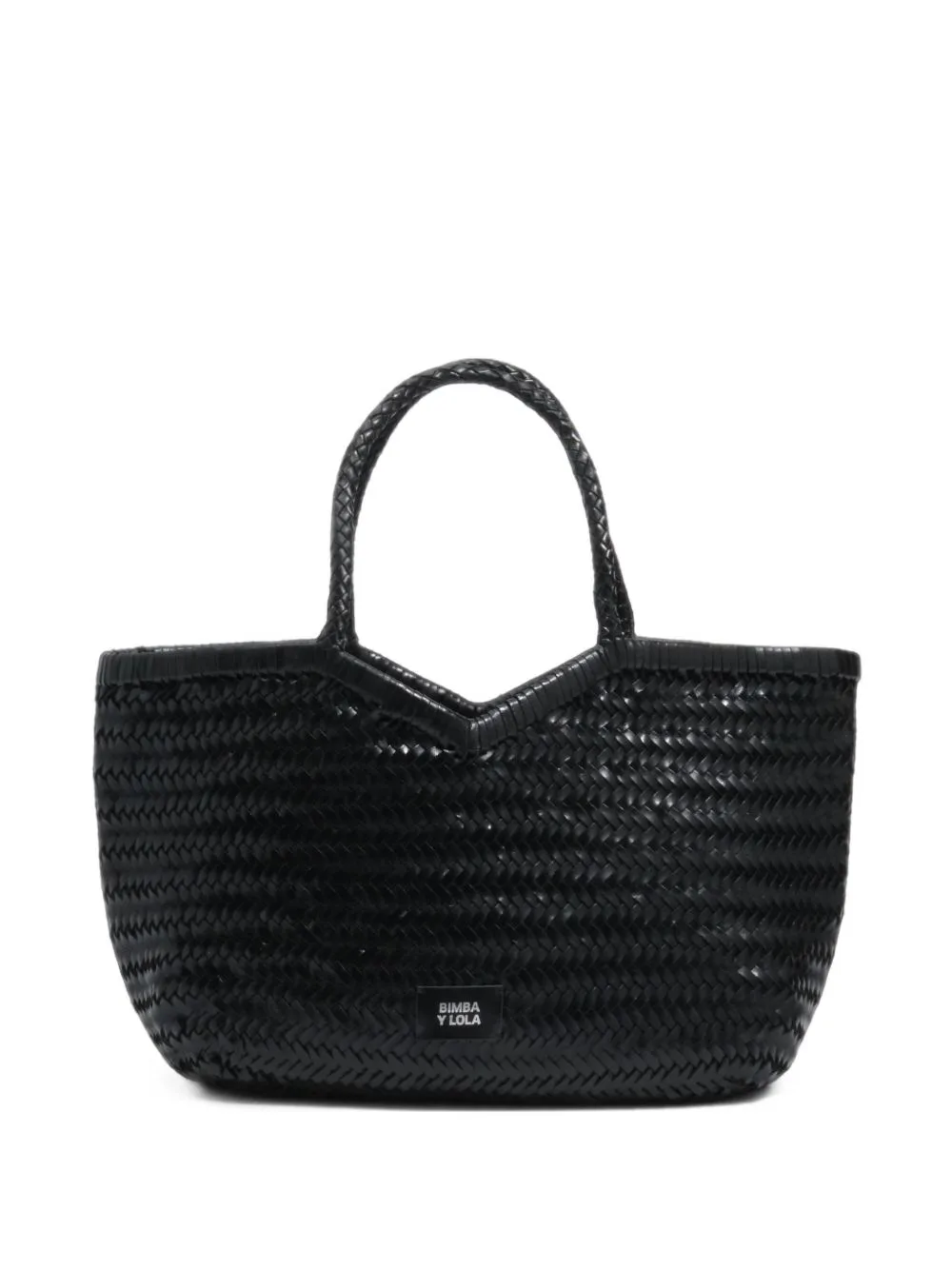 Large Plaited Leather Shopper Bag by BIMBA Y LOLA