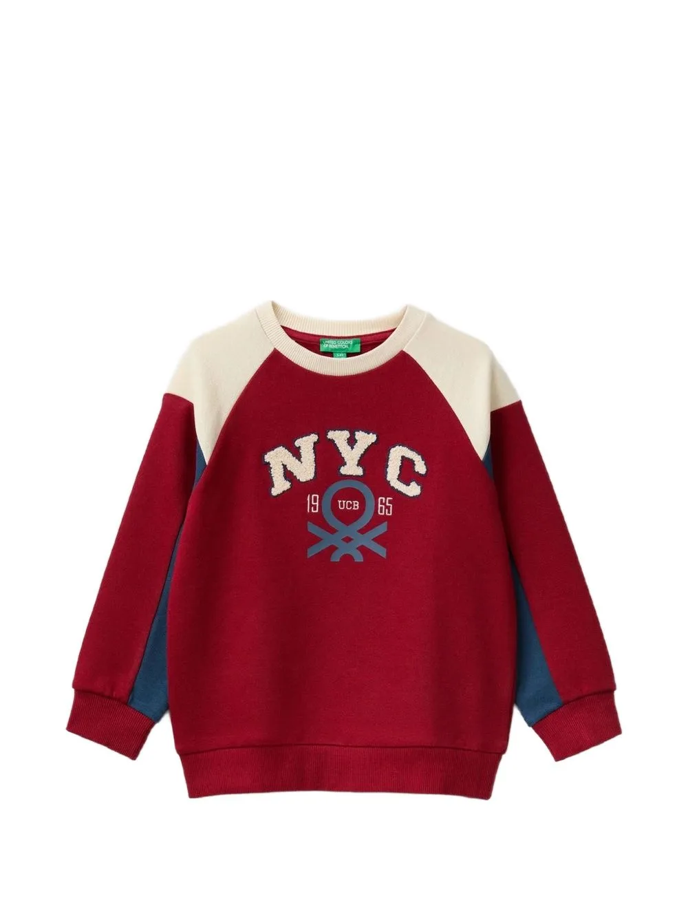 Colour-Block Logo-Patch Sweatshirt by Benetton