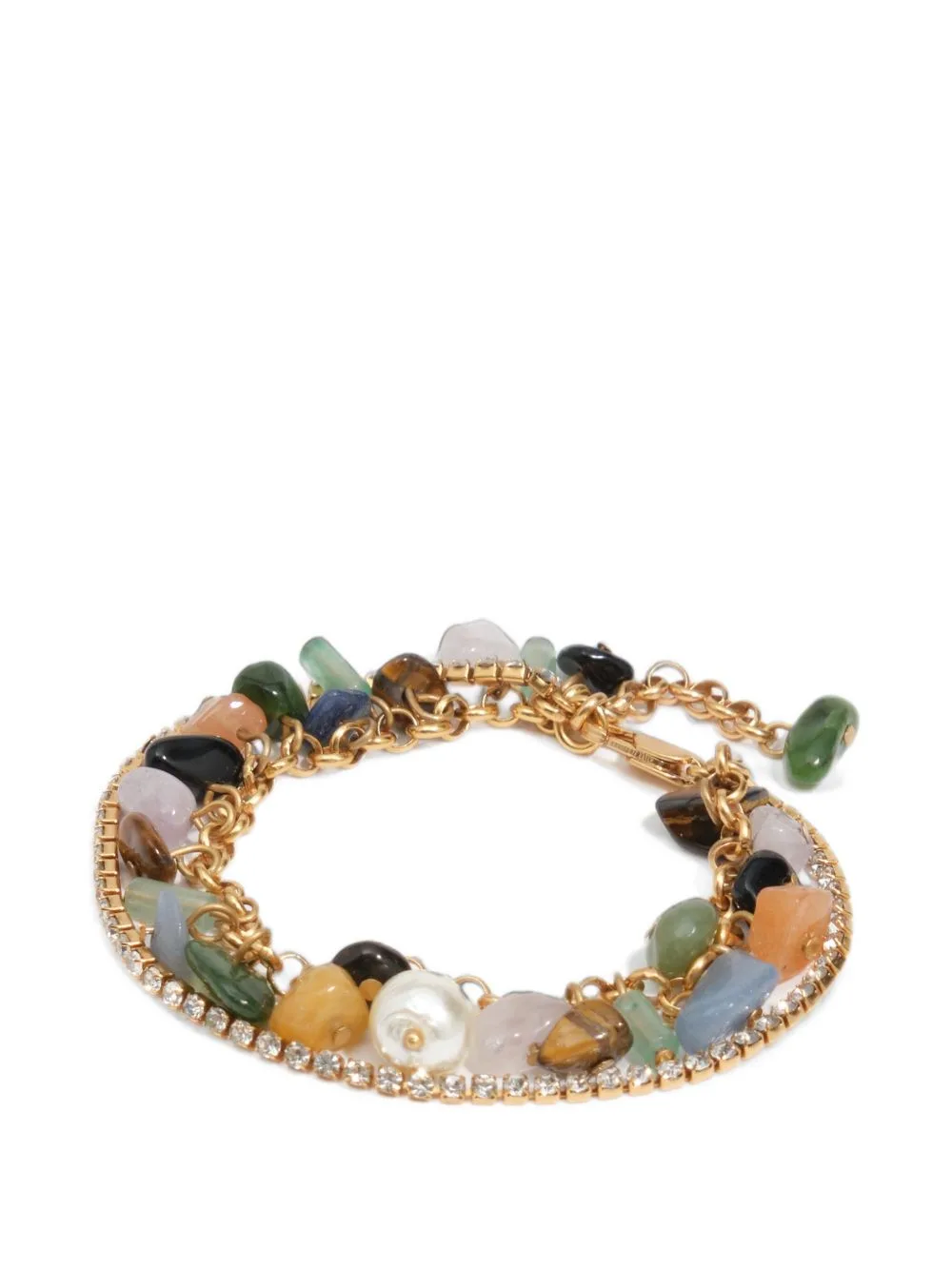 Stone-Charm Double-Strand Bracelet