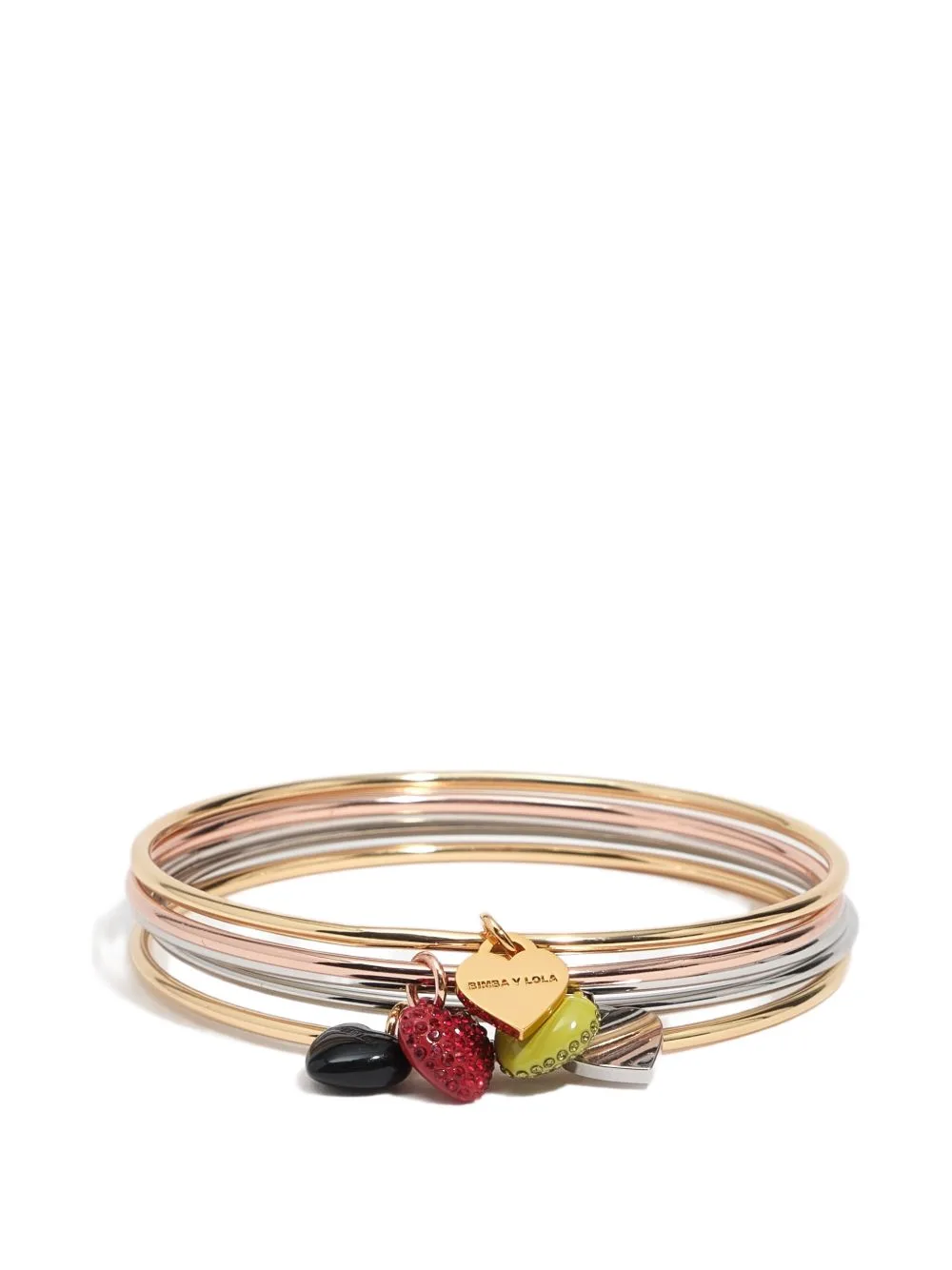 Set of 5 Heart Logo Bracelets by BIMBA Y LOLA