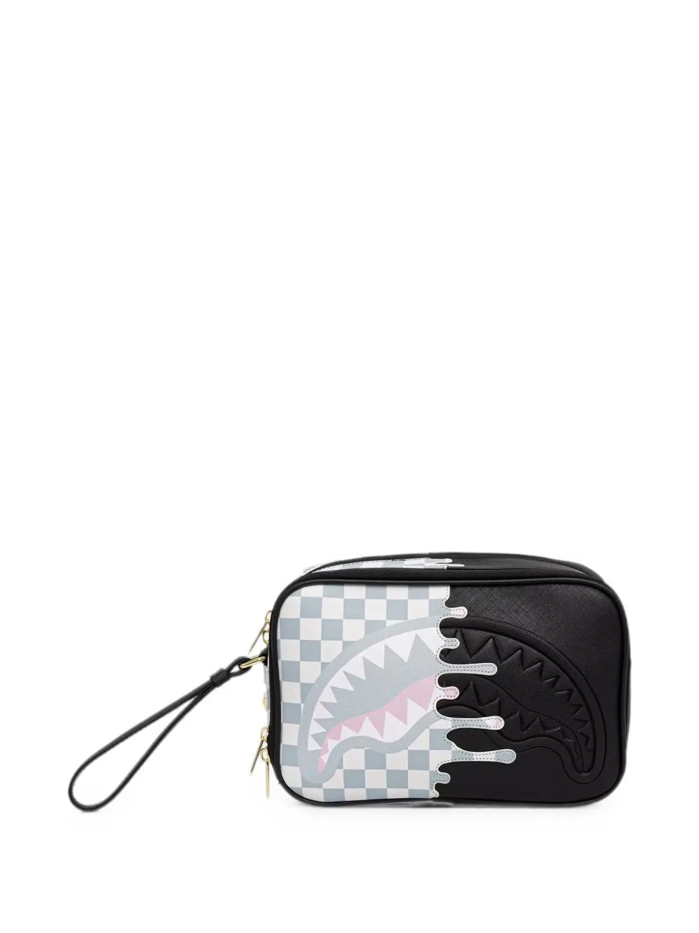 Check-Print Shark Make Up Bag by Sprayground