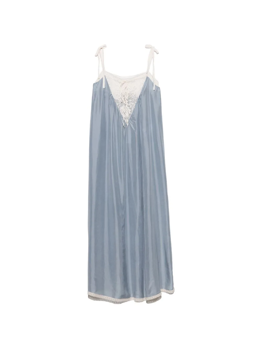 Silk Dress with Lace Straps by BIMBA Y LOLA