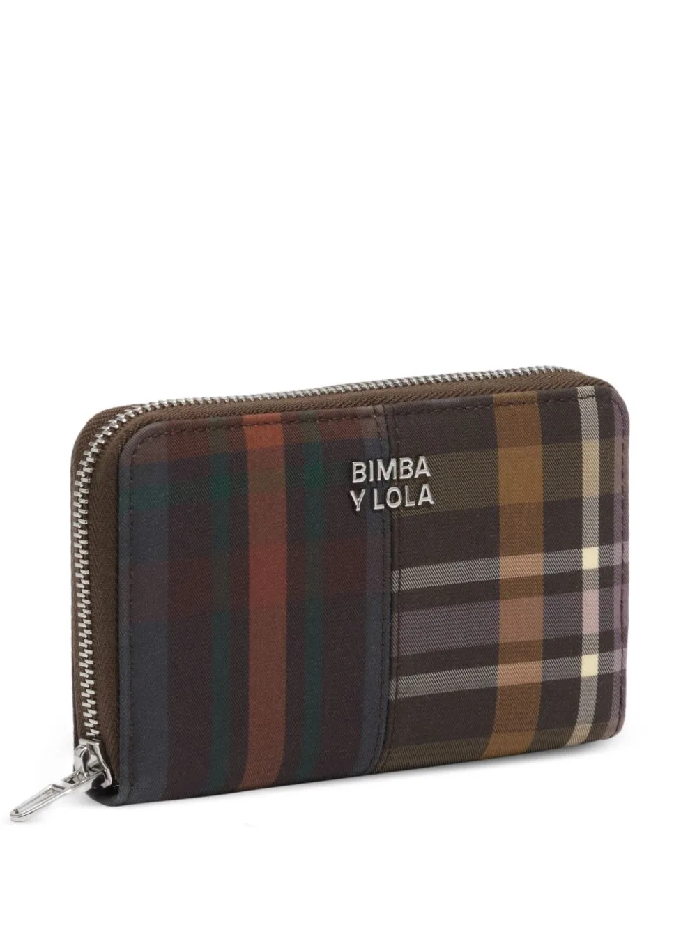 Medium Coated Chocolate Green Tartan Wallet by BIMBA Y LOLA