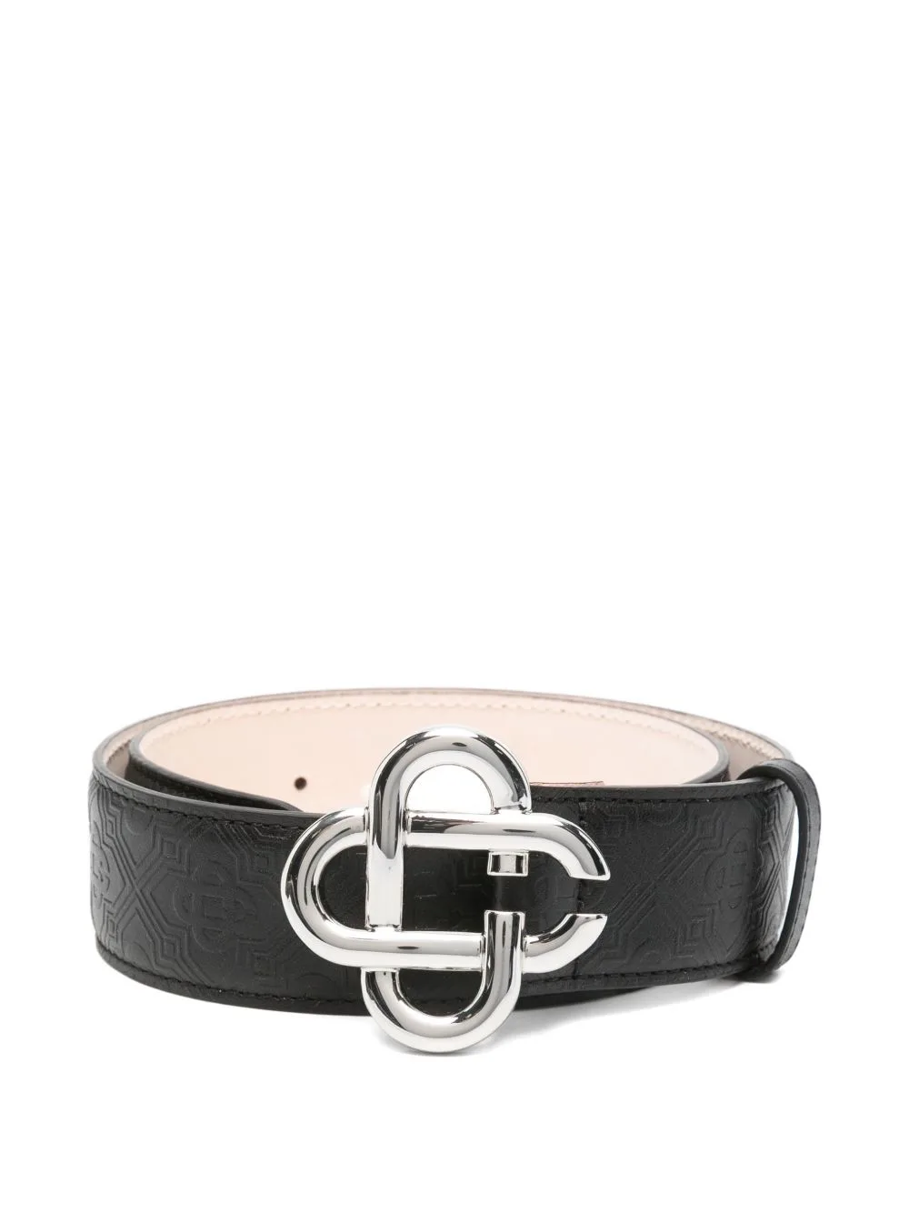 Monogram-Buckle Leather Belt by Casablanca