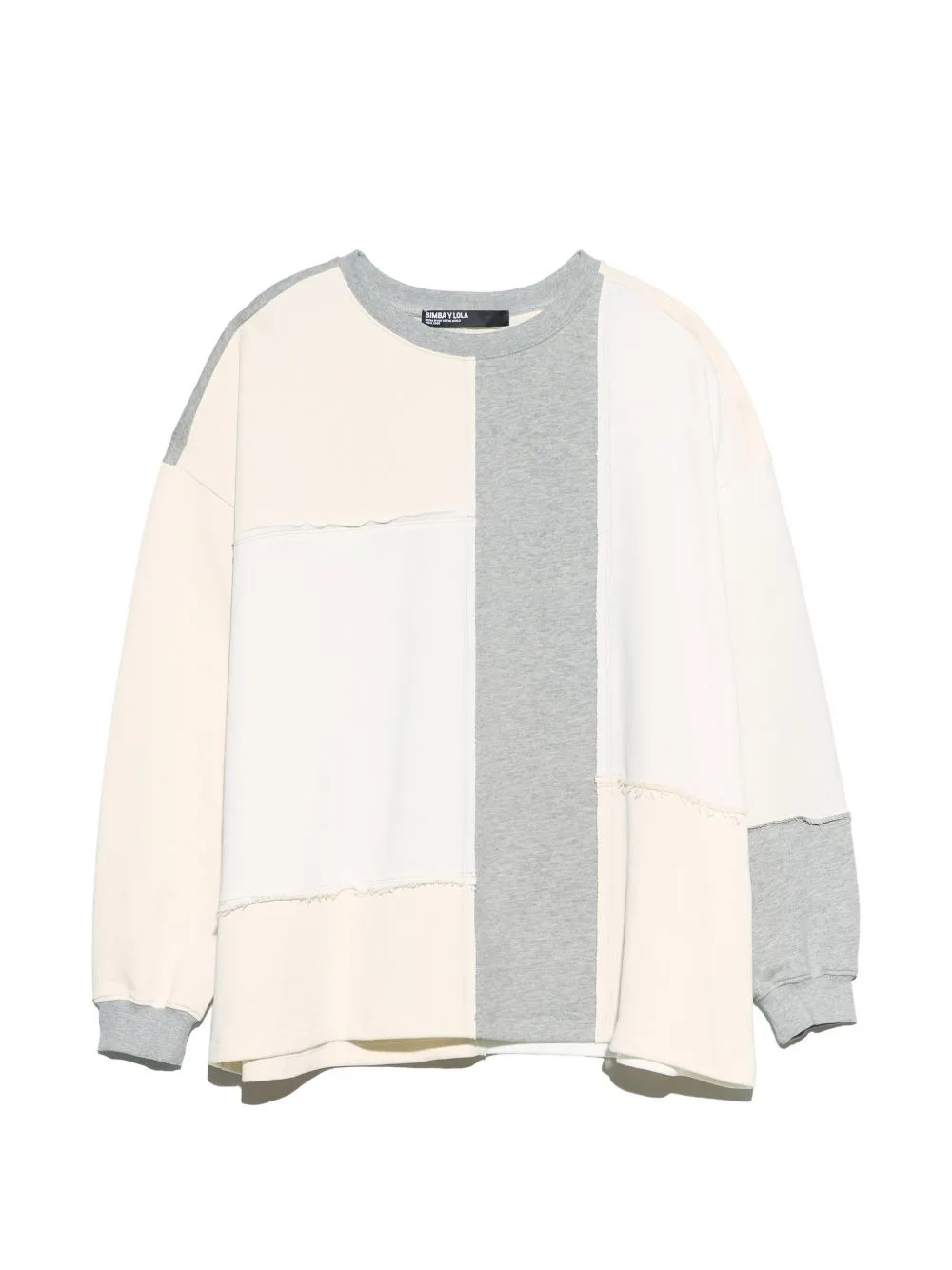 Oversize Patchwork Cotton Sweatshirt by BIMBA Y LOLA