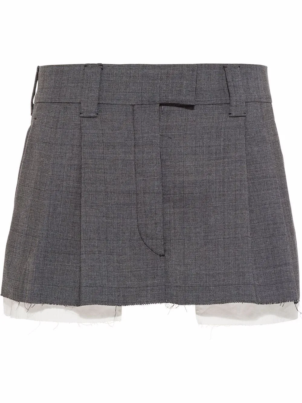 Prince-Of-Wales Check Mini Skirt by Miu Miu
