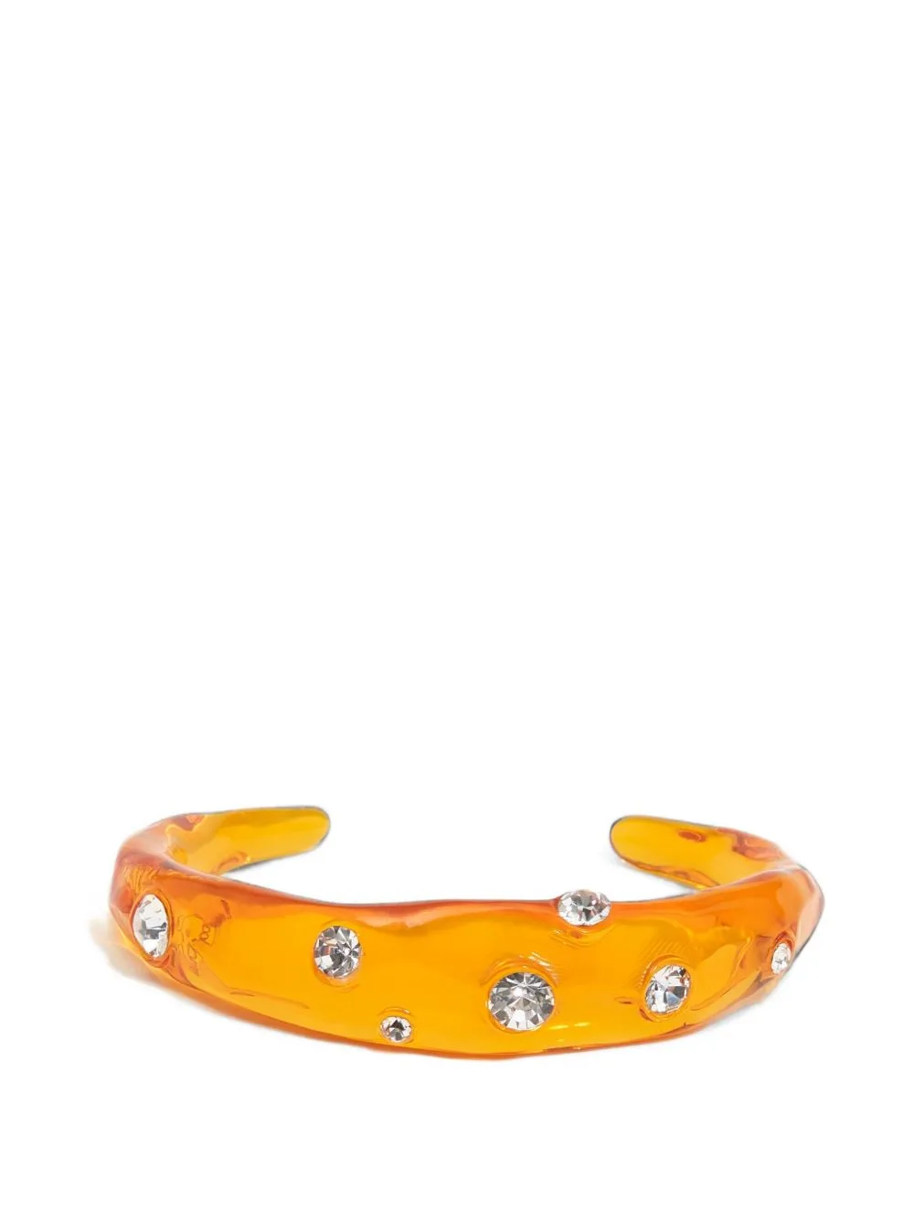 Amber Resin and Crystals Rigid Bracelet by BIMBA Y LOLA