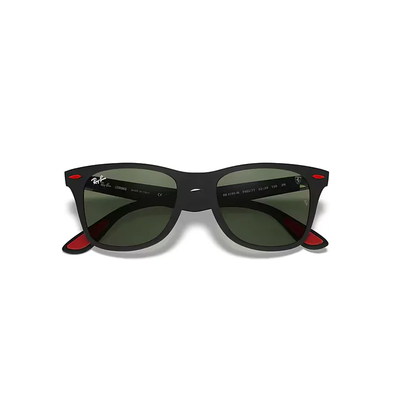 Rb4195m Scuderia Ferrari Collection Sunglasses Black Frame Green Lenses by Ray-Ban