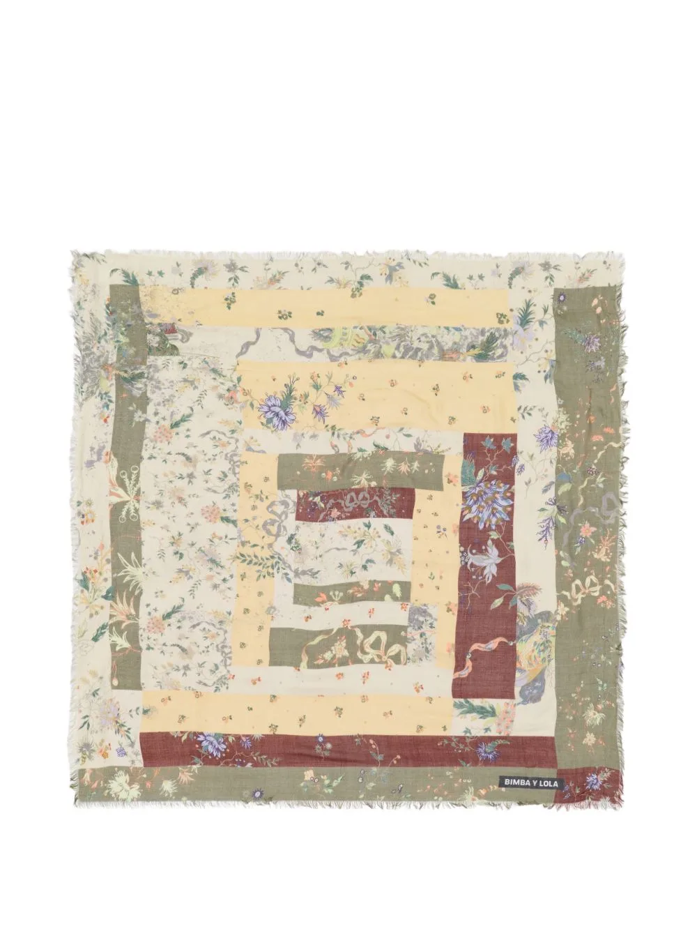 Romantic Flowers Patchwork Shawl by BIMBA Y LOLA