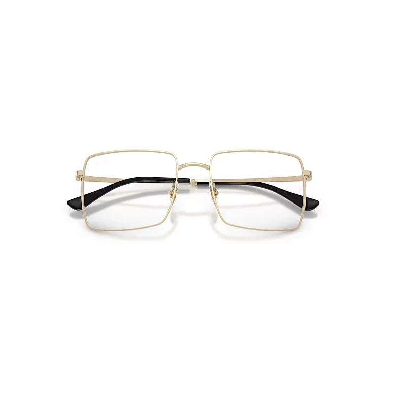 Brix Optics Bio-Based Eyeglasses Pale Gold Frame Clear Lenses Polarized by Ray-Ban