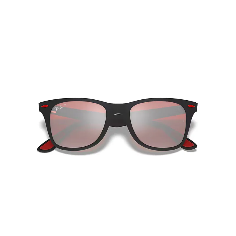 Rb4195m Scuderia Ferrari Collection Polarized+ Lenses Sunglasses Black Frame Violet Lenses Polarized by Ray-Ban