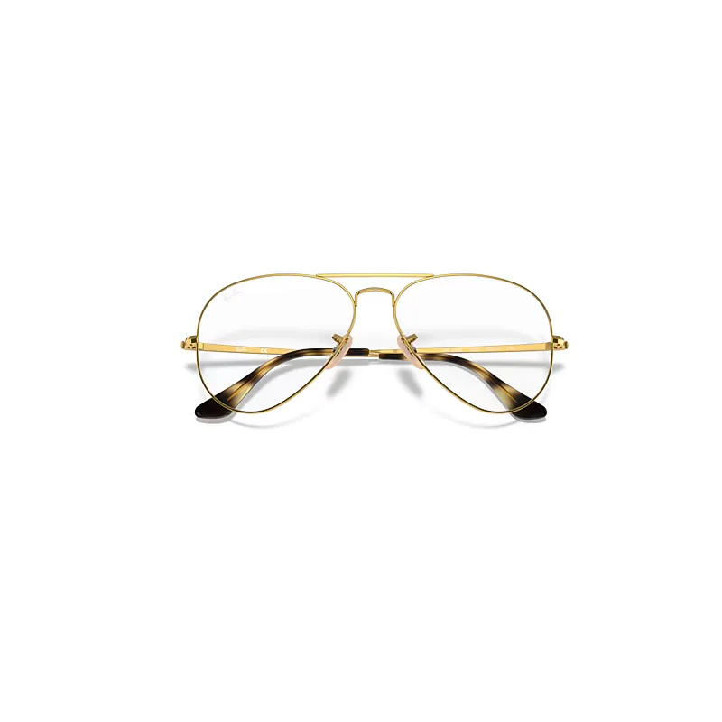 Aviator Optics Eyeglasses Arista Gold Frame Clear Lenses by Ray-Ban