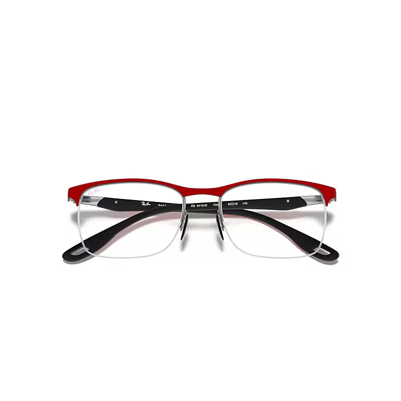 Rb8416m Scuderia Ferrari Collection Eyeglasses Black Frame Clear Lenses by Ray-Ban