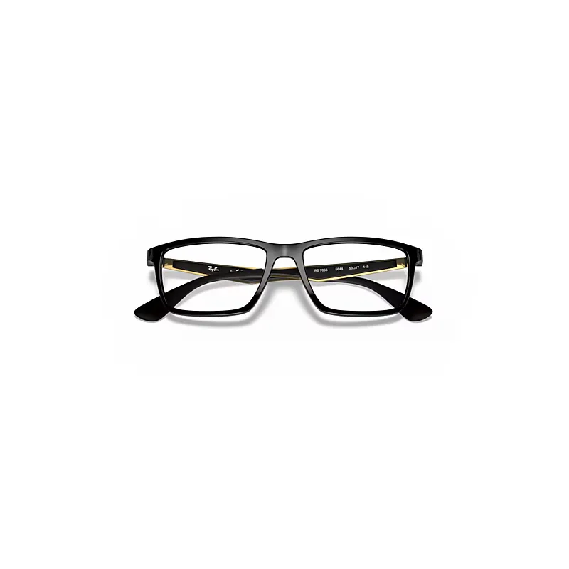 Rb7056 Optics Eyeglasses Gold Frame Clear Lenses Polarized by Ray-Ban