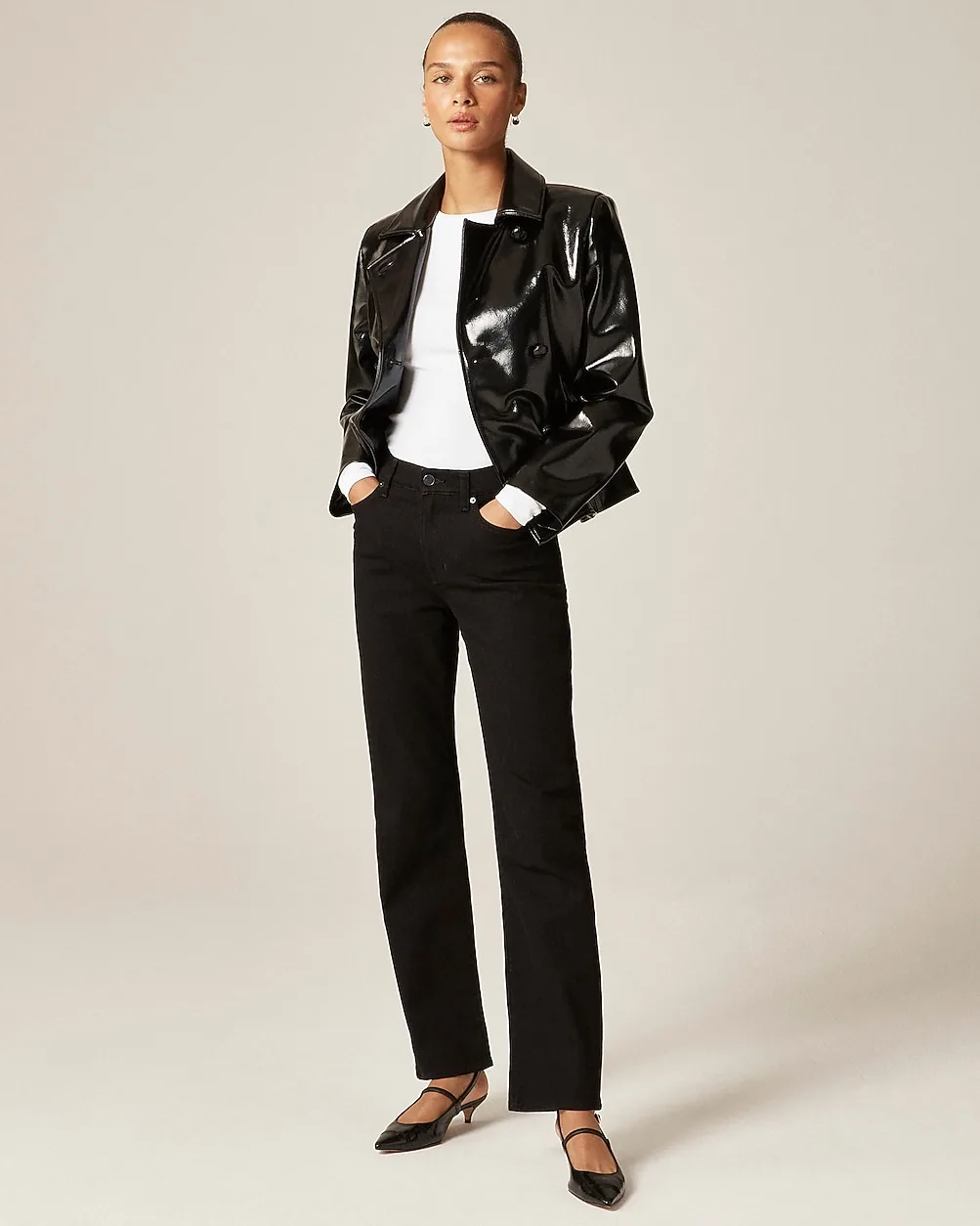 Nipped Straight Jean in Stretch by J.Crew