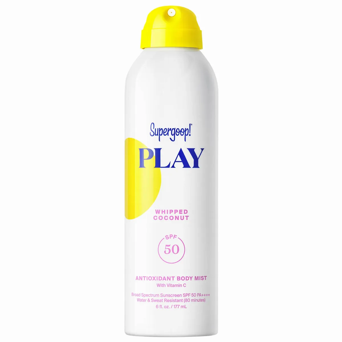 Supergoop! PLAY Antioxidant Body Sunscreen Mist SPF 50 Whipped Coconut 6 oz/177 mL by Supergoop