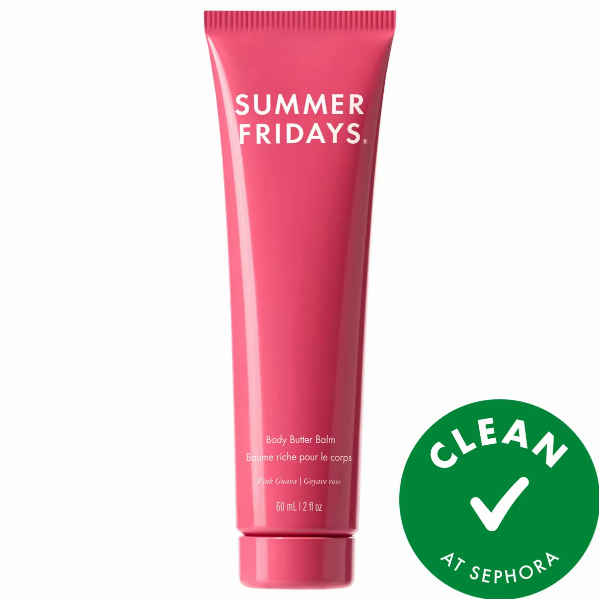 Mini Body Butter Balm Pink Guava - Rich Body Cream with Hyaluronic Acid 2 Fl oz/60 Ml by Summer Fridays