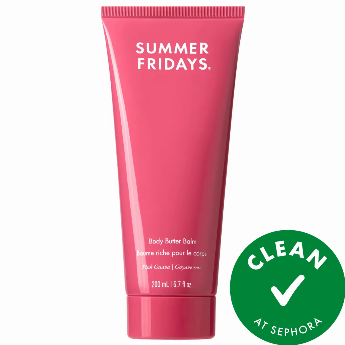 Body Butter Balm Pink Guava - Rich Body Cream with Hyaluronic Acid 6.7 Fl oz/200 Ml by Summer Fridays