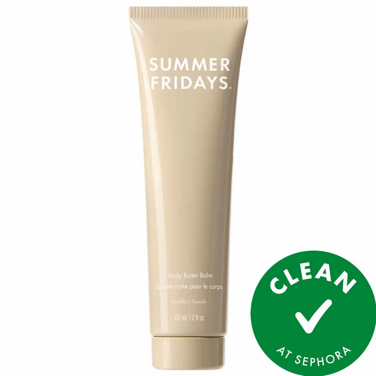 Mini Body Butter Balm Vanilla - Rich Body Cream with Hyaluronic Acid 2 Fl oz/60 Ml by Summer Fridays