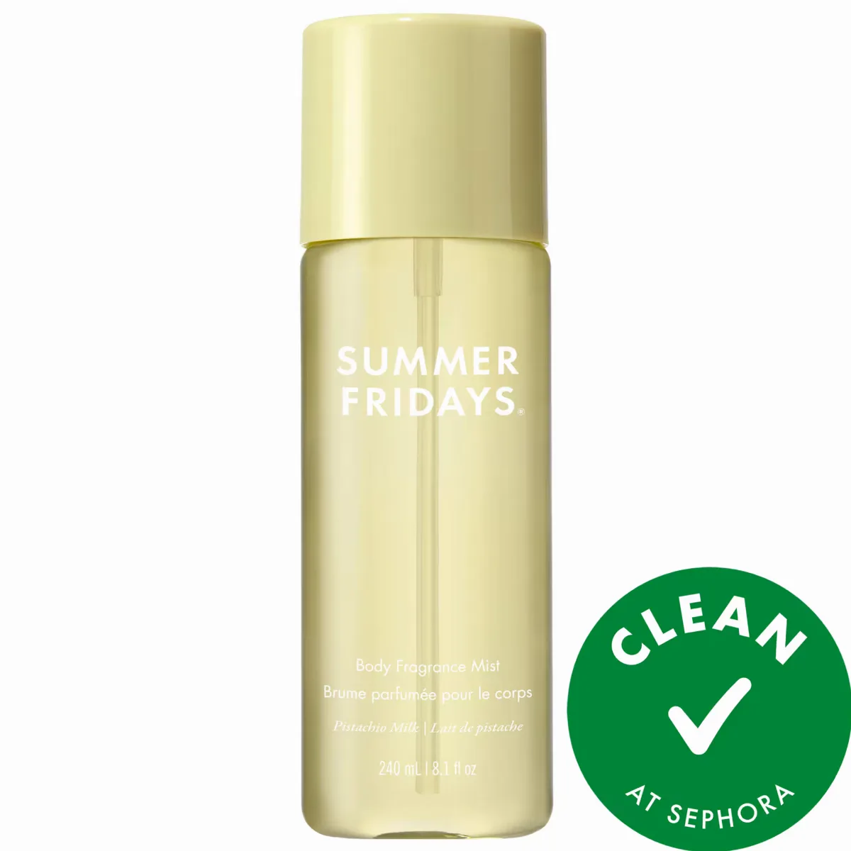 Pistachio Milk Hair + Body Fragrance Mist with Pistachio + Raspberry Sugar 8.1 Fl oz/240 Ml by Summer Fridays
