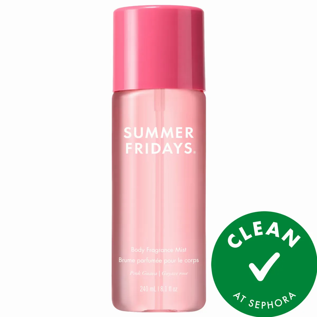Pink Guava Hair + Body Fragrance Mist with Guava Nectar + Sweet Strawberry 8.1 Fl oz/240 Ml by Summer Fridays