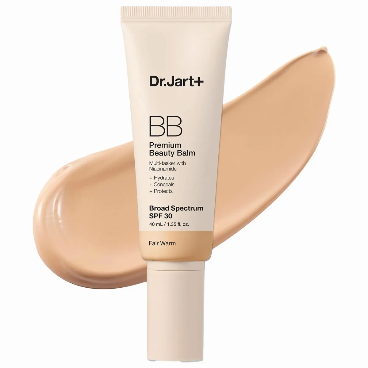 Premium BB All-Day Wear Korean Tinted Moisturizer with SPF 30 Fair Warm 1.35oz/40ml by Dr. Jart+