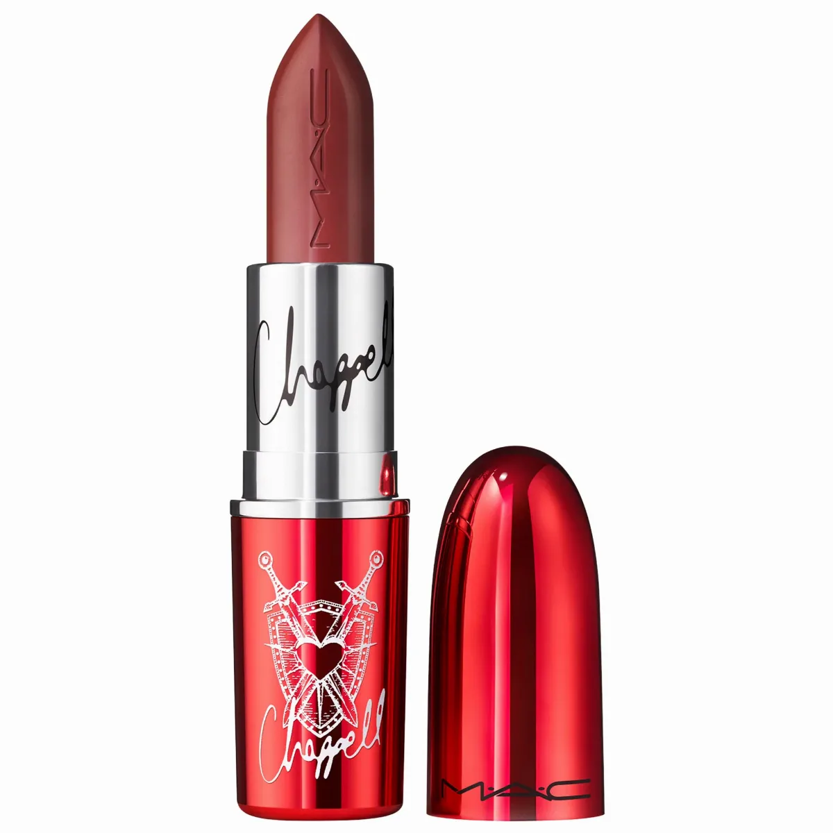 VIVA GLAM x Chappell Roan Lustreglass Sheer-Shine 8HR Wear Lipstick VIVA GLAM x Chappell Roan: Roan of Arc 0.10 oz/3 G by MAC Cosmetics
