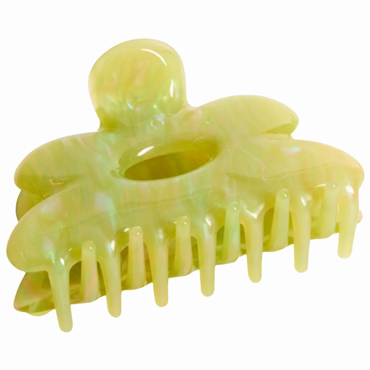 Flower Hair Claw Clip in Jade Swirl by Chunks