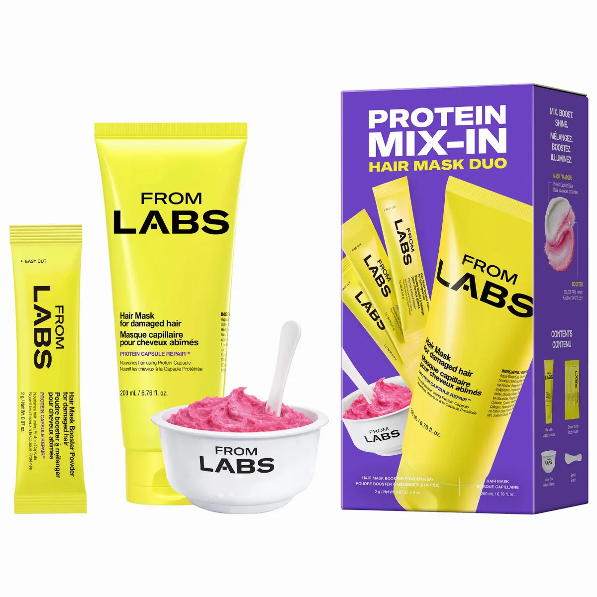 Protein Capsule Keratin Hair Repair Mask + Booster Powder Value Set 6.76 Fl. oz by FROMLABS