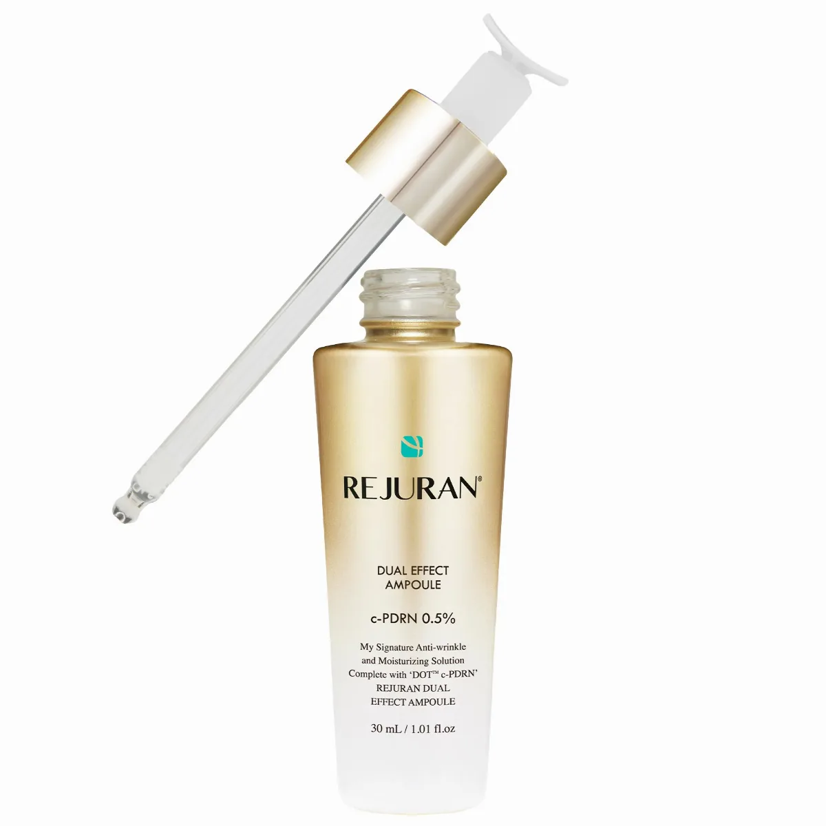 Dual Effect Ampoule c-PDRN 0.5% Rejuvenating Serum for Visible Firmness & Barrier Support 1.01 oz/30 mL by Rejuran