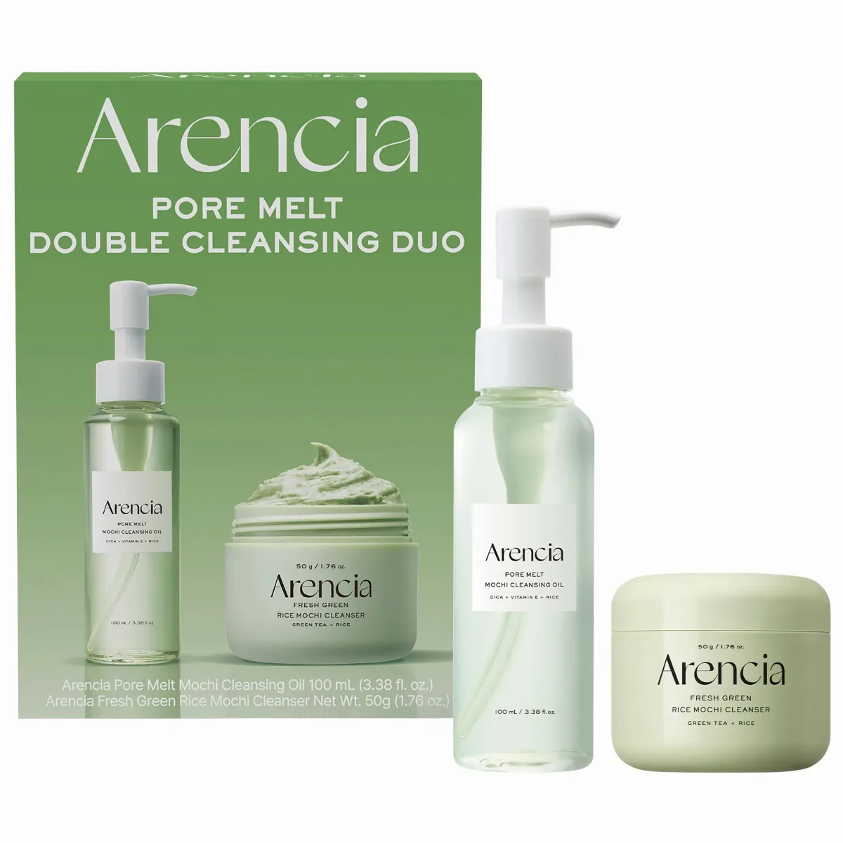 Pore Melt Non-Comedogenic Double Cleansing Duo Gift Set for Acne-Prone Skin by Arencia