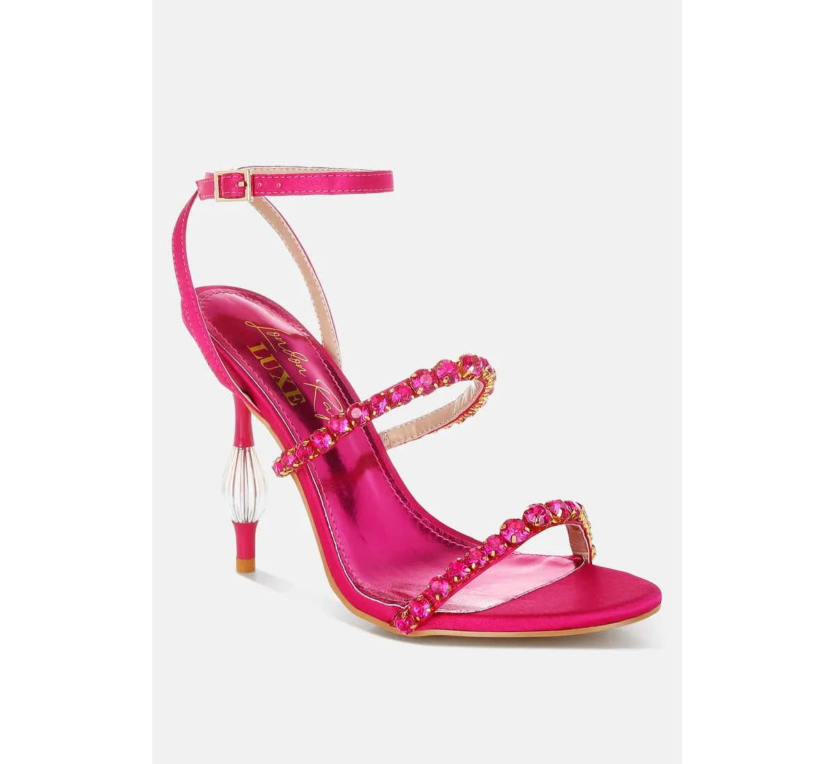 Aragon Diamante Embellished Fantasy Heel Sandals by London Rag