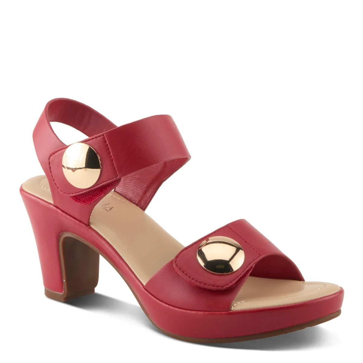 Dade Metallic Button Platform Sandals by Patrizia