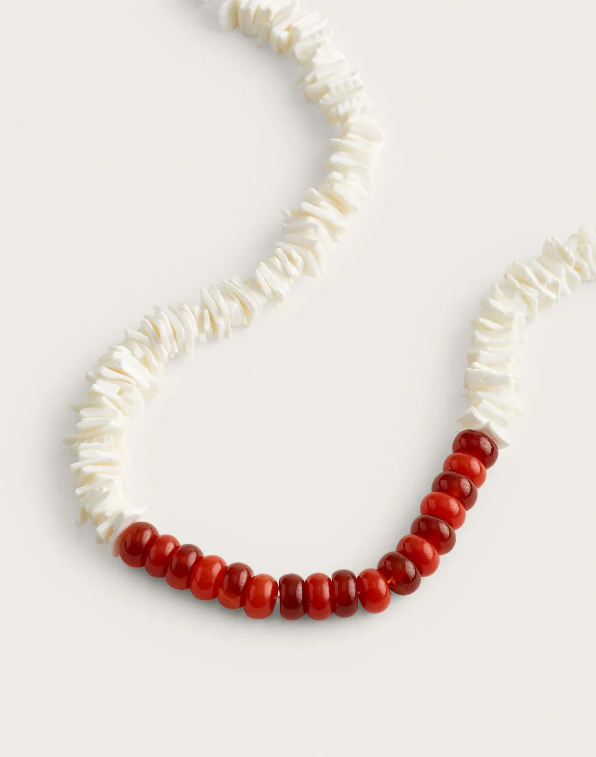 Semiprecious Puka Shell Beaded Choker Necklace by MW