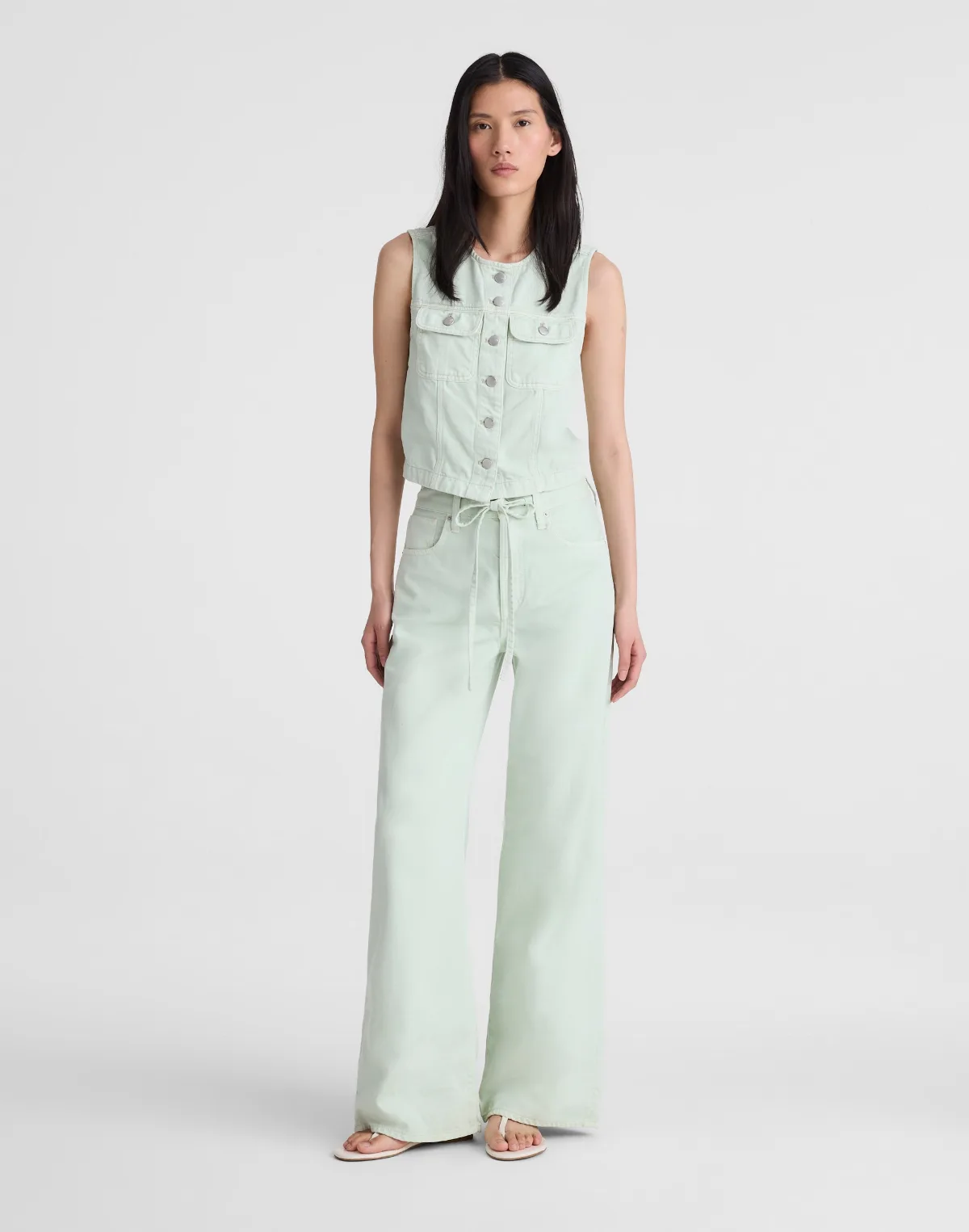 Madewell x Shopbop Ultimate Wide-Leg Jean in Airy Denim by MW