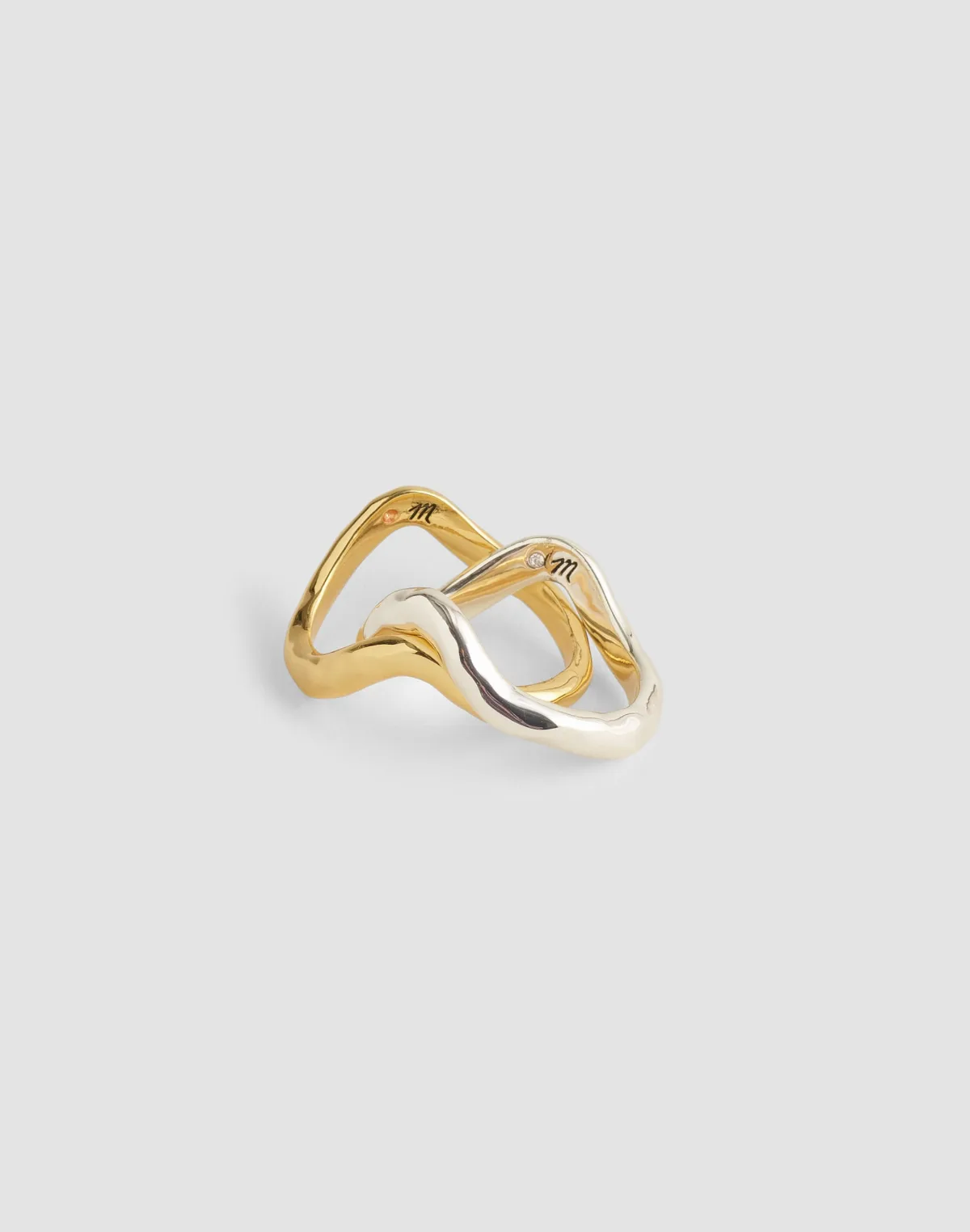 Hammered Sculptural Stacking Ring Set