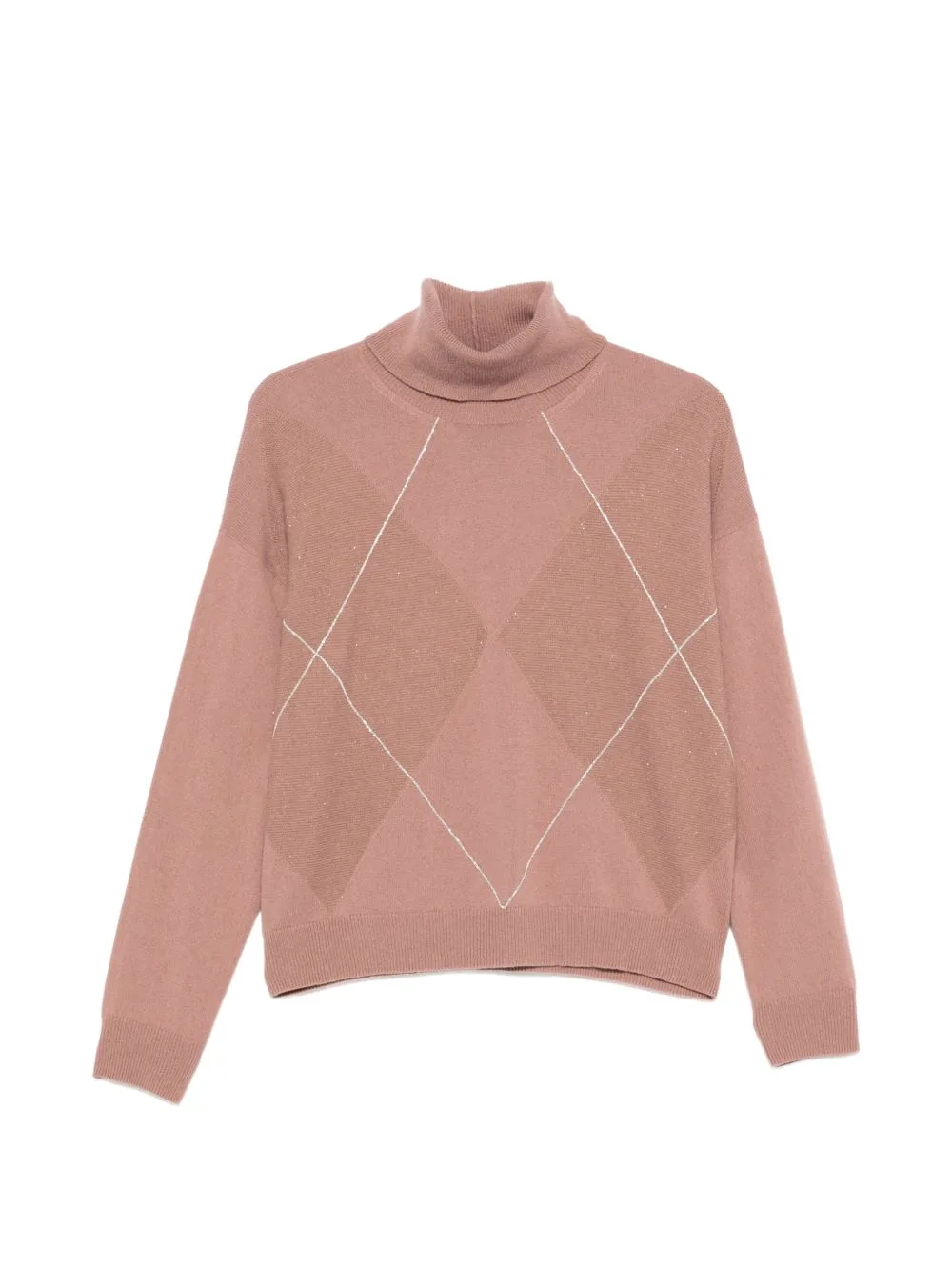 Argyle-Knit Roll-Neck Sweater by Peserico