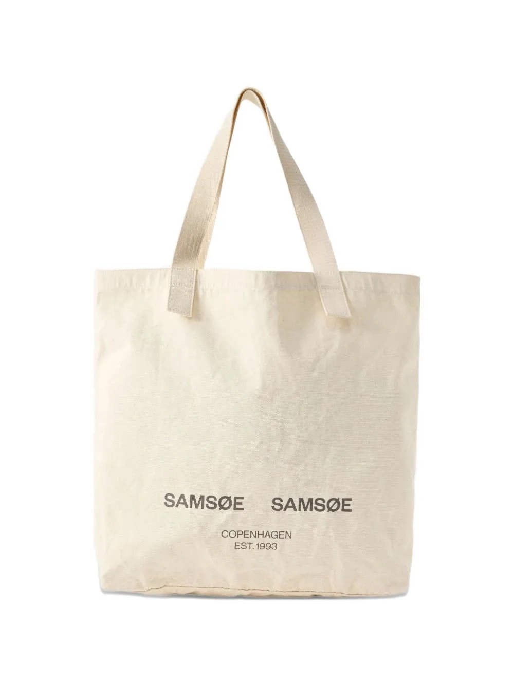 Logo-Print Cotton Tote Bag by SAMSOE SAMSOE