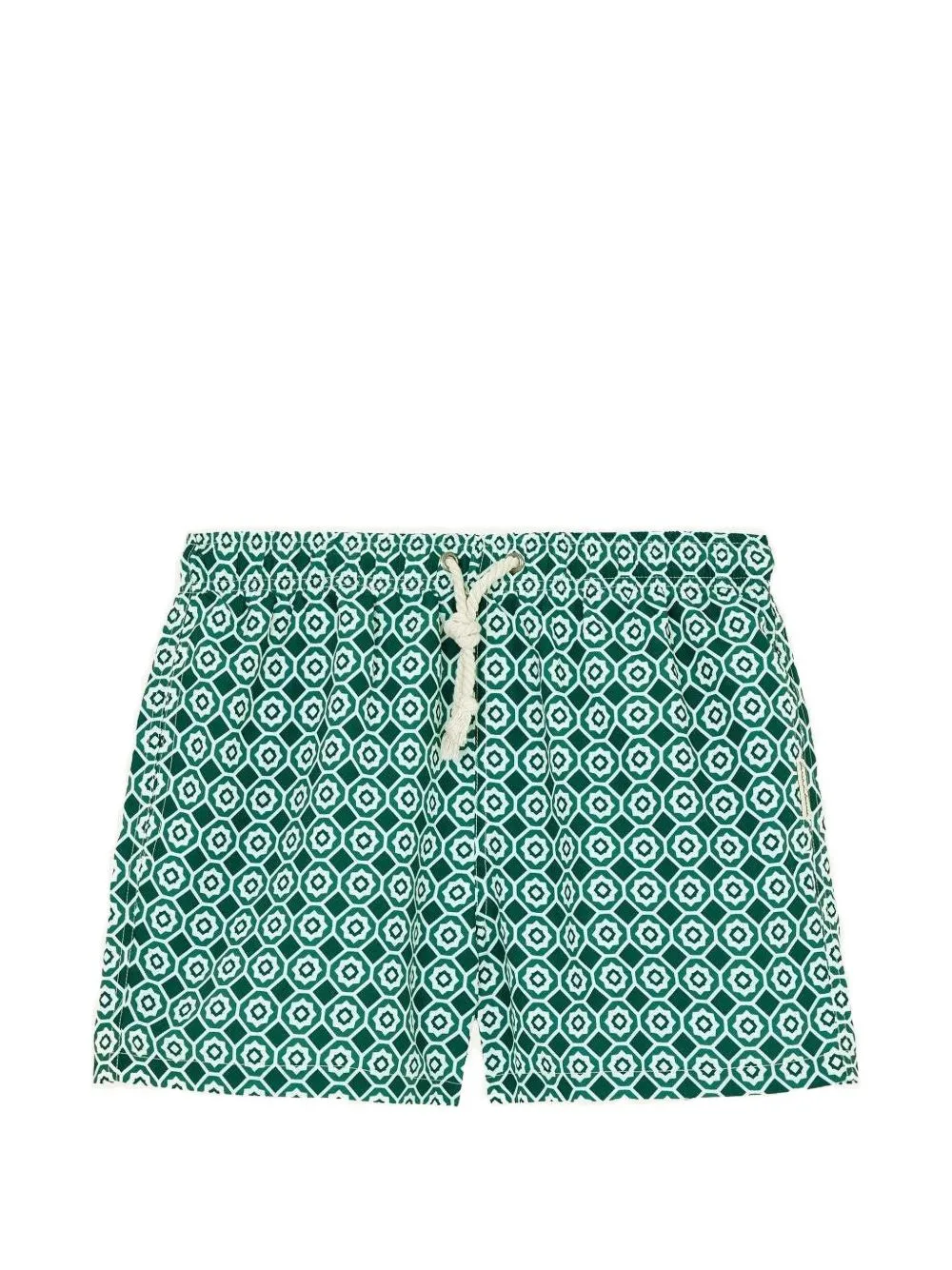 Geometric-Print Swim Shorts by GASSA D AMANTE