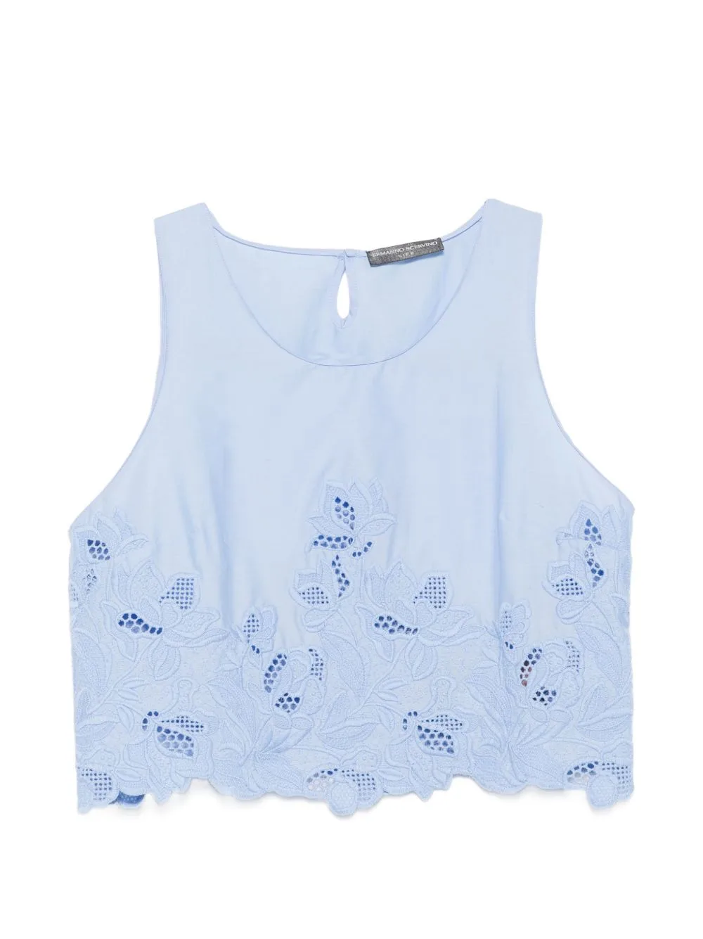 Broderie-Anglaise Cropped Top by Ermanno Scervino