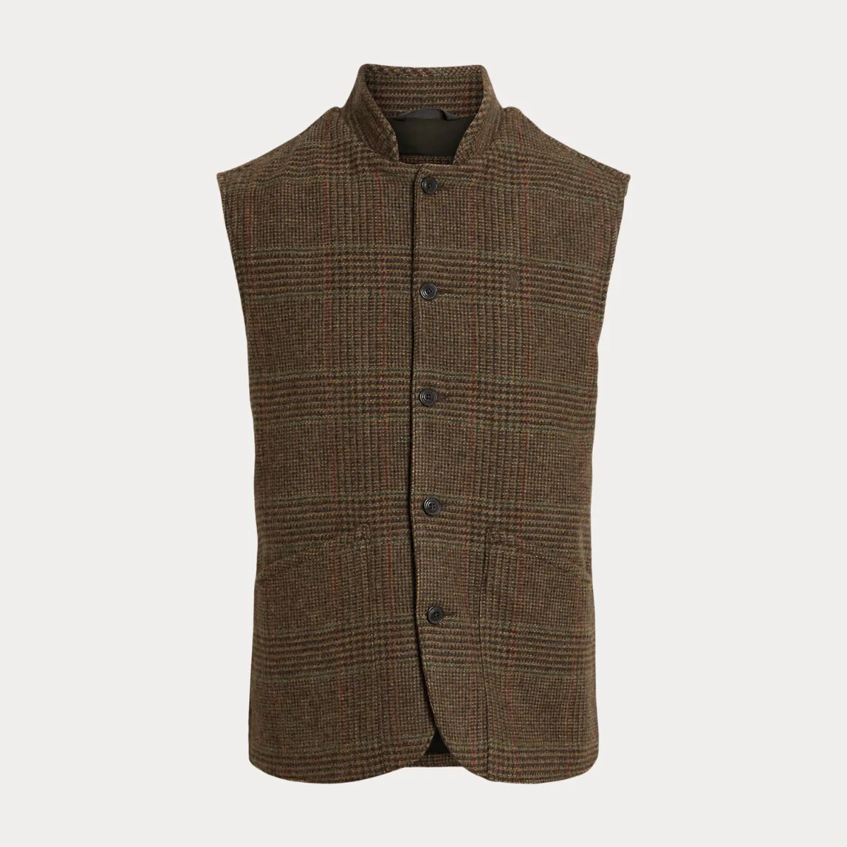 The Langdon Plaid Tweed Waistcoat by Polo Ralph Lauren
