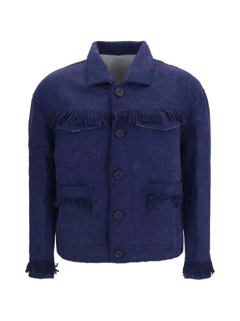 Vedu Reversible Fringed Jacket by Baziszt