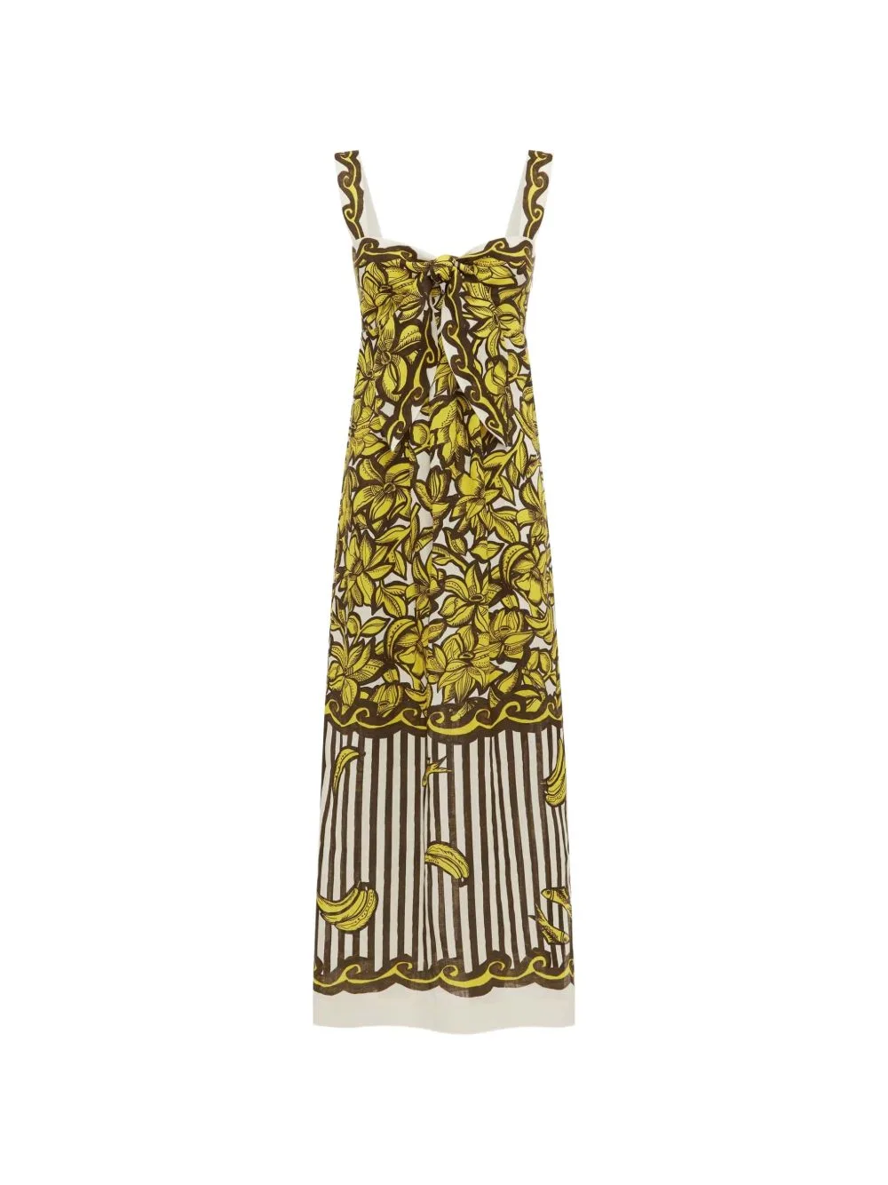 Mona Tie-Front Midi Dress by ALEMAIS