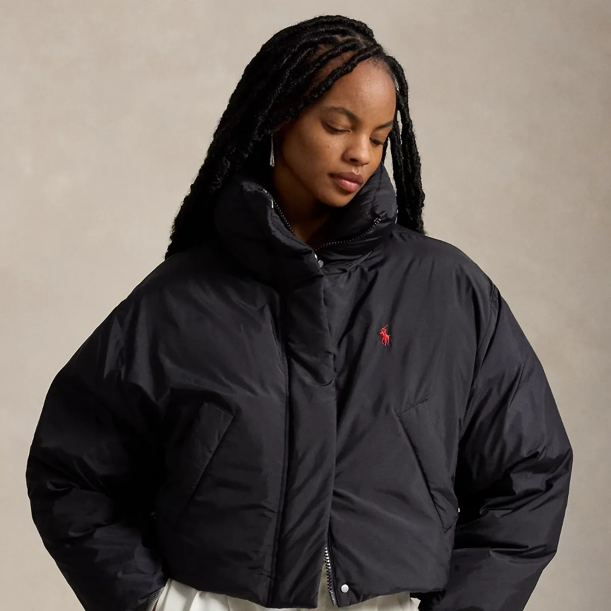 Cropped Down Puffer Jacket by Polo Ralph Lauren