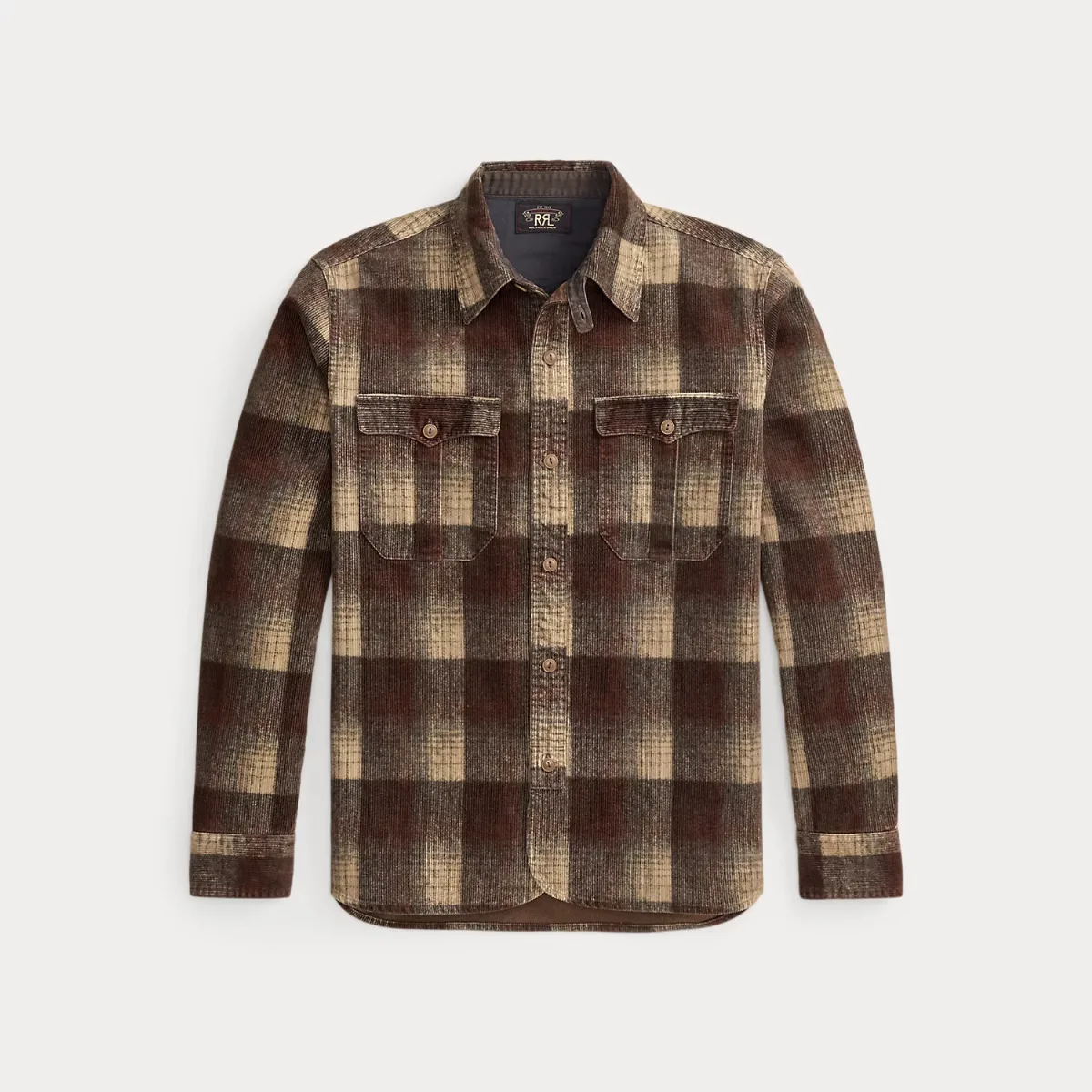 Plaid-Print Corduroy Workshirt by Ralph Lauren RRL